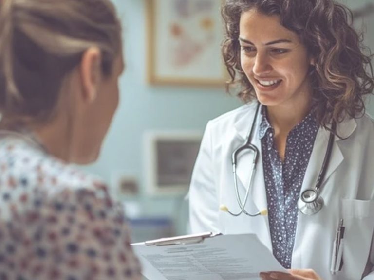 A physician and a patient